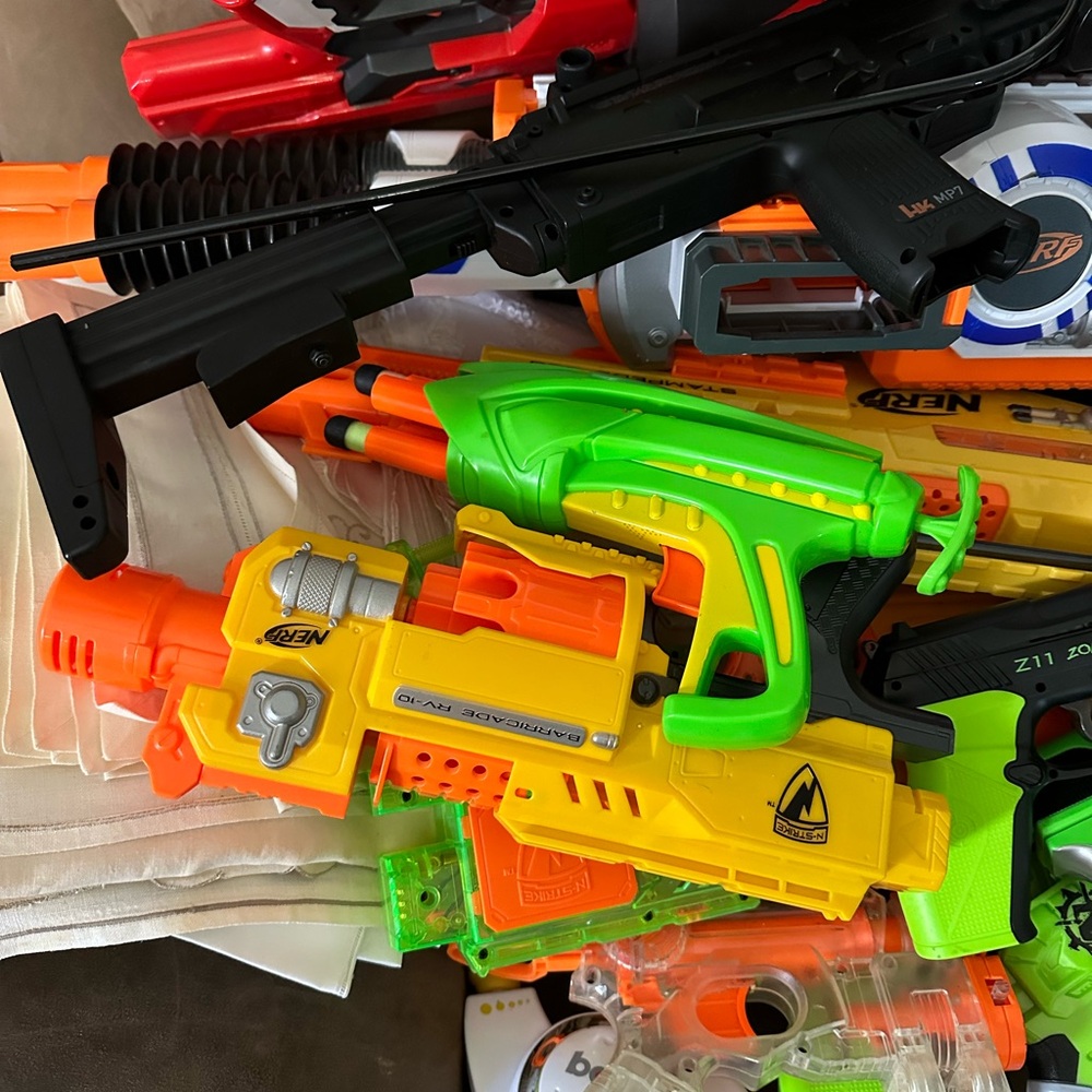 NERF guns lot a box full